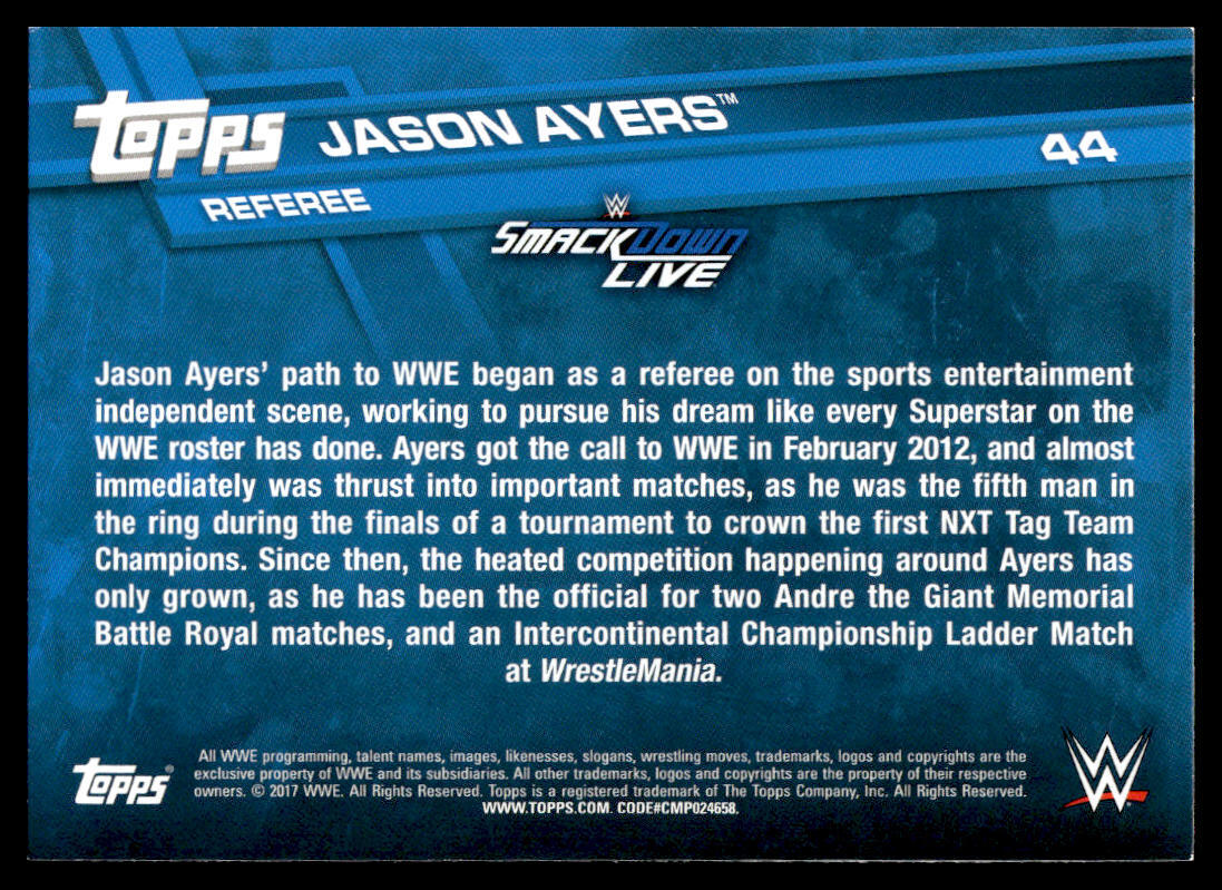 2017 Topps WWE - #44 Jason Ayers (RC) for sale online | eBay