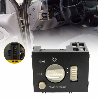 For Chevrolet GMC K1500 Dash Mounted Headlight Headlamp Parking Light Switch