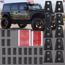 Hood & Door Hinge Cover Protector Trim Kit for 2007-2018 Jeep Wrangler JK JKU
