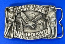 The Right To Bear Arms Is Right To Be Free Second Amendment Siskiyou Belt Buckle
