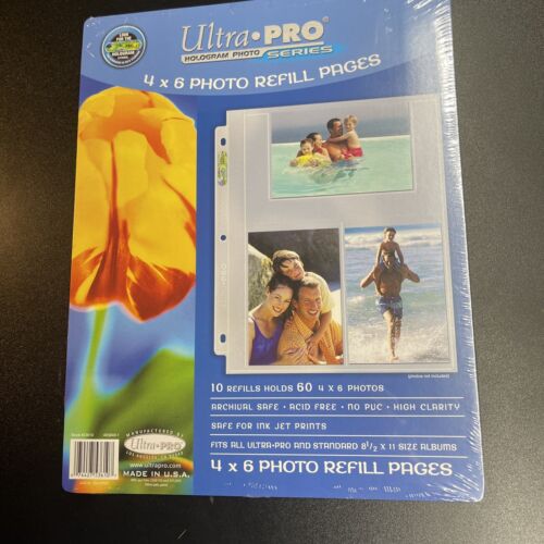 NIP Ultra-Pro 4 x 6 wkładów do zdjęć 10 arkuszy - Made In USA #53610 - Zdjęcie 1 z 5