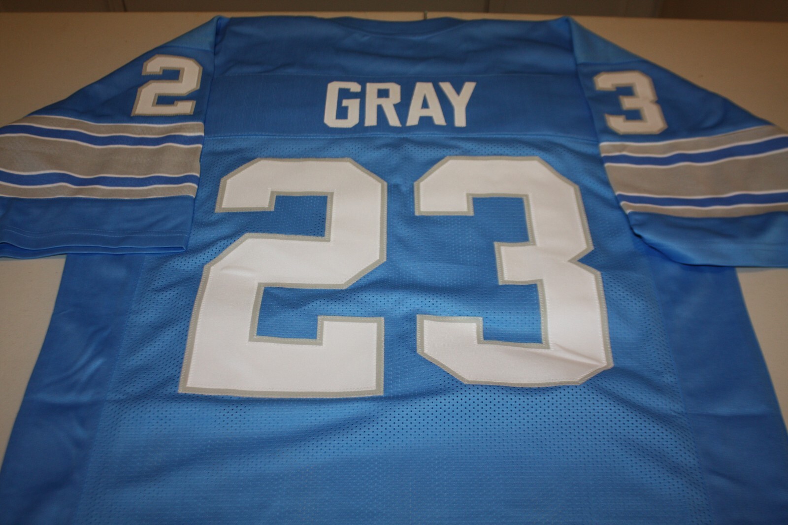 MEL GRAY #23 SEWN STITCHED HOME POWDER BLUE JERSEY SIZE MENS XLG