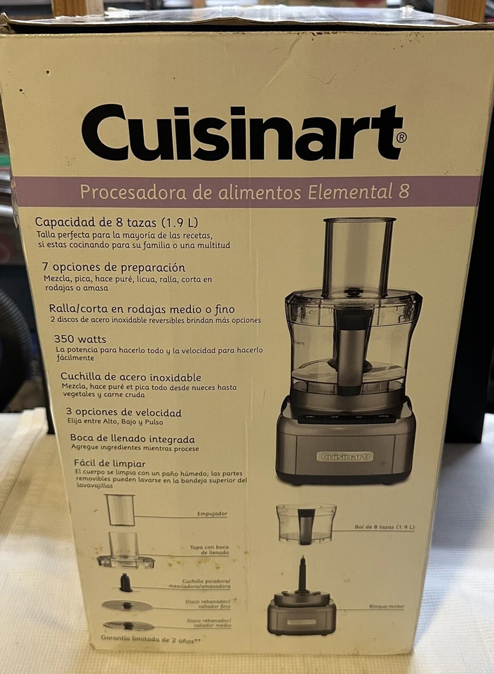 Cuisinart FP8GM Elemental 8 Cup Food Processor Gunmetal - Image 3 of 4