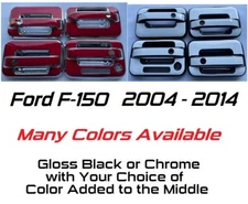 Black OR Chrome Door Handle Covers 2004 - 2014 Ford F-150 YOU PICK COLOR F150