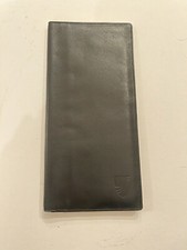 Vintage Passport-Ticket-Card Holder Organizer Wallet Black Leather