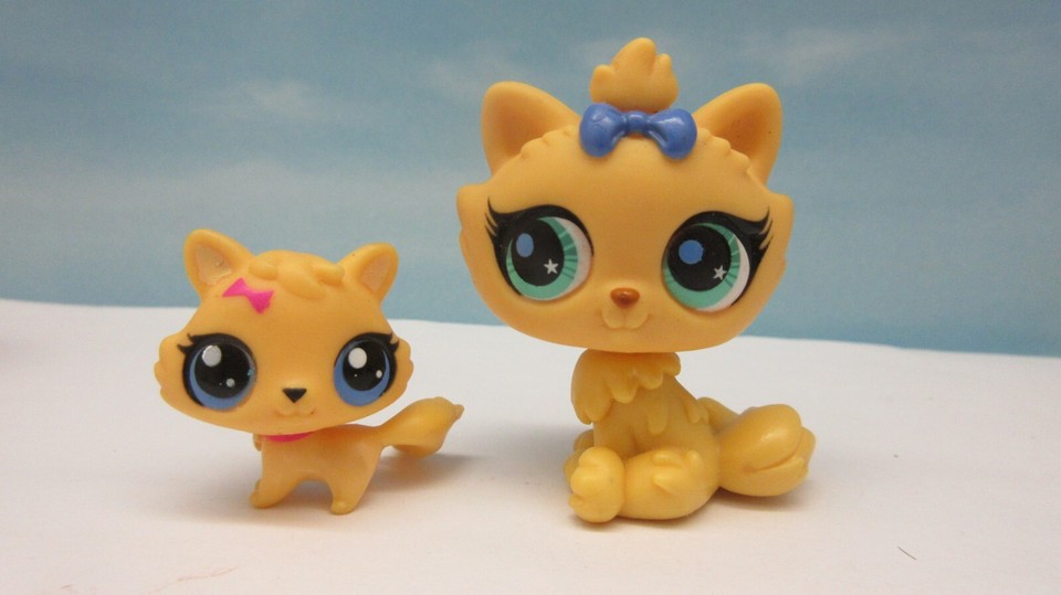 LITTLEST PET SHOP 2790 3612 YELLOW BLIND BAG HIMALAYAN CAT BOW & HTF