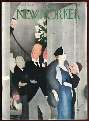 The New Yorker Magazine ~ April 20, 1935 ~ W. Cottom Fancy Couple Going Out