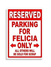 Personalized Parking Sign Wall Decal Metal Sign No Parking Customized Felicia