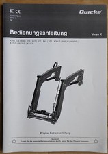 Quicke Frontlader Versa X Bedienungsanleitung