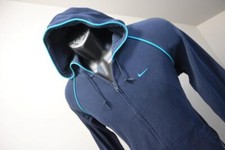 Nike Hoodie Black Full Zip Jacket Athletic Cotton Blend Womens Size Large