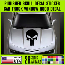 12 To 30 Large Punisher Skull Decal Sticker Vinyl Car Truck Window - Sk4