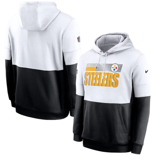 Pittsburgh Steelers Nike Sideline Performance Pullover Hoodie NFL Impact Lockup - Picture 3 of 3