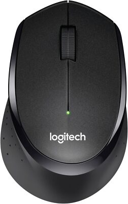 Logitech M330 SILENT PLUS Wireless Mouse, 2.4GHz with USB Nano Receiver, Black