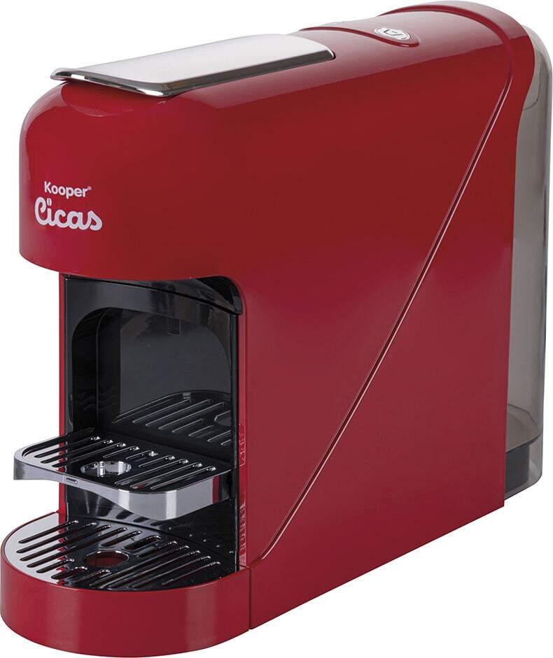 Kooper Cicas Macchina Caffè Rossa: Design Compatto 1400W 20 Bar