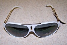 Claiborne - VILLAGER Sunglasses WHITE W/ GRAY LENSES 100 UV PROTECTION 