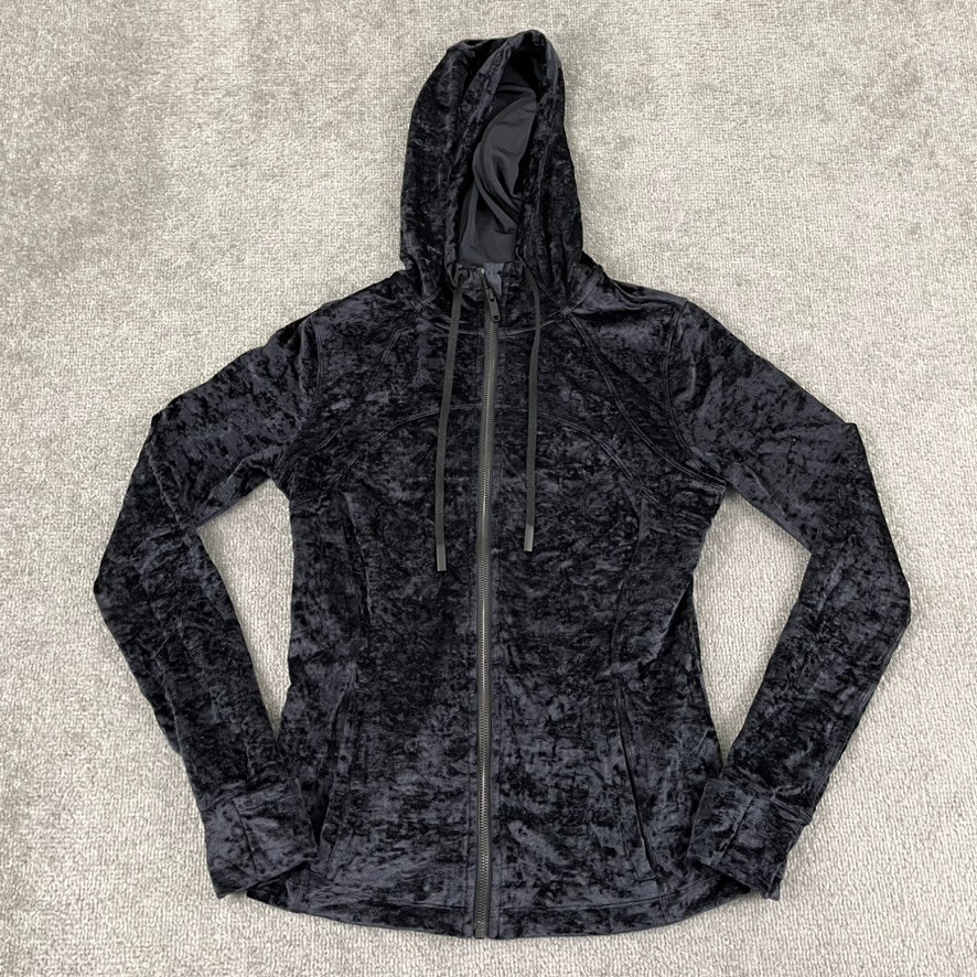 LULULEMON Hoodie Womens Size 10 Define Jacket Crushed Velvet Black