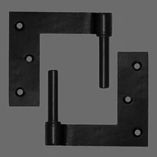 2" Stainless Steel LEFT SIDE Shutter Jamb Pintel-Pair-Black-Hardware