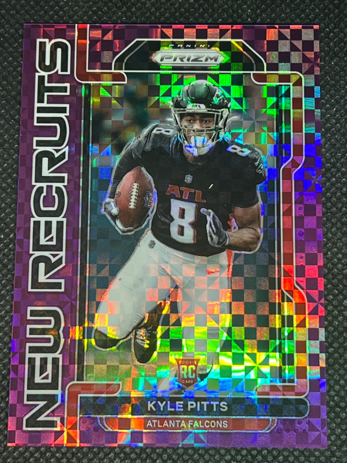 Kyle Pitts 2021 Prizm Purple Power New Recruits Rookie 10/49 #NR-10 Falcons
