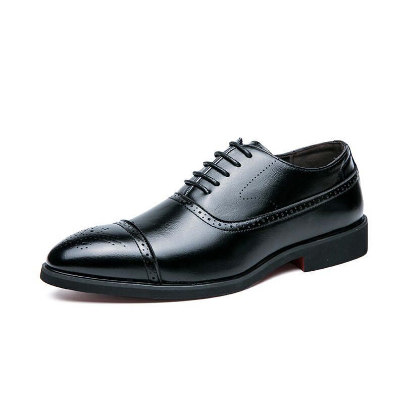 Zapatos De Cuero Elegantes Para Hombres Calzado De Vestir Con