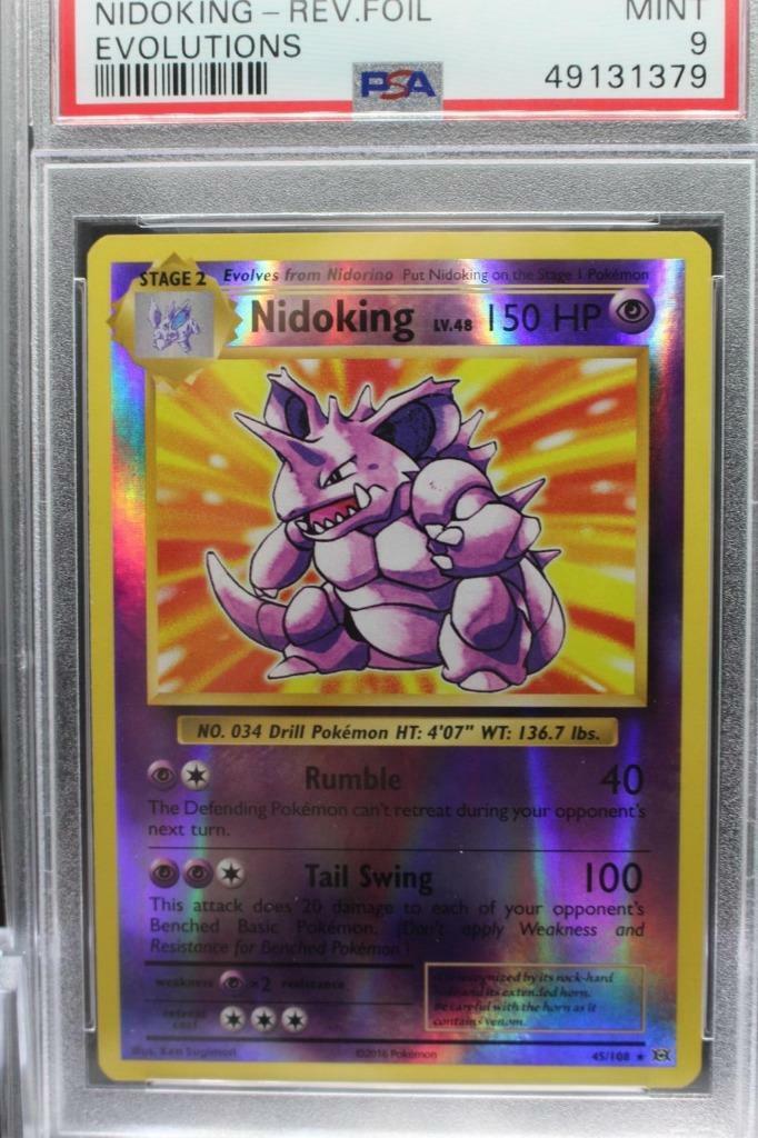 1996年 ニドキング ホロカード PSA 9 MINT 旧裏 PSA 9 Mint Nidoking- Reverse Holo 45/108 Pokemon 2016 XY