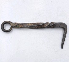 Antique Twisted Iron Gate Latch Hook Barn Old Hand Forged Hardware