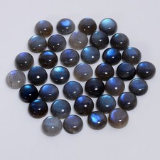 100 Natural Labradorite Round Cabochon Gemstone Lot 20 Ct 10X10X4mm EEL-14