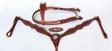 Horse Saddle Tack Bridle Western Leather Headstall Breast Collar Rodeo 78104