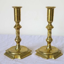 Pair of Georgian Brass Candlesticks