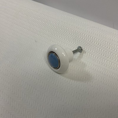 CABINET WHITE BLUE KNOBS AMEROCK KITCHEN BATHROOM FURNITURE PULLS