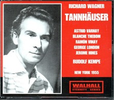 Image of Wagner Tannhauser Rudolf Kempe New York 1955 Walhall 3 CD *NEW & SEALED*