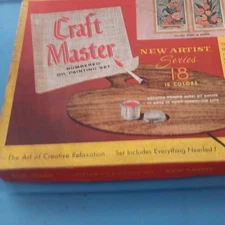 Vintage 1958 Craft Master Oil Paint By Number, Two 10x14 Rose Bouquet NA-1821