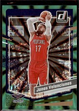 2023-24 Donruss #180 Jonas Valanciunas Green Laser Holo New Orleans Pelicans