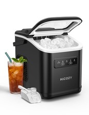 HiCOZY Ice Maker, Countertop Ice Machine with Handle, Ice in 6Mins, 12KG in 24Hr