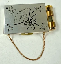 Vintage Zell 5th Fifth Avenue Makeup Compact, Lipstick, Cigarette Case Carryall