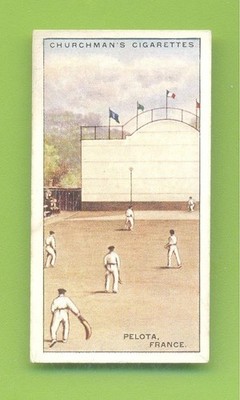 SPORT & SPIELE IN VIELEN LÄNDERN.Nr.7.PELOTA,FRANKREICH.KIRCHENMANN ZIGARETTENKARTE 1929