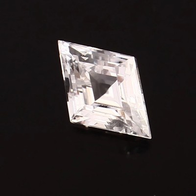 17 Ct Natural Flawless White Sapphire Certified Fancy Cut Loose Gemstone