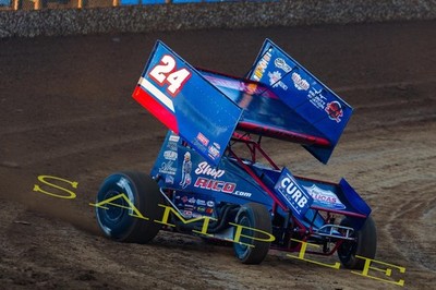 RICO ABREU #24 SHOP RICO SPRINT CAR RACING ON TRACK 8X10 GLOSSY PHOTO #C7