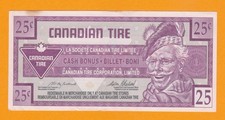 25 Cents Canadian Tire Money Original 1996 / 25 Cents Argent Canadian Tire 1996