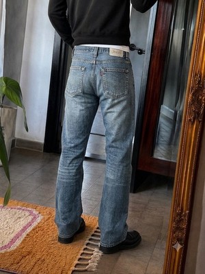 Vintage Jeans levis 506 Standard Regular Straight Leg Blau Grau Gr. M