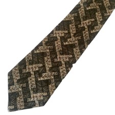 Mulberry Green  Beige Printed Men  s Tie