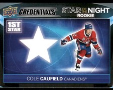 2021-22 UD Credentials #1SR-2 Cole Caufield Star of the Night: 1st Star Rookies