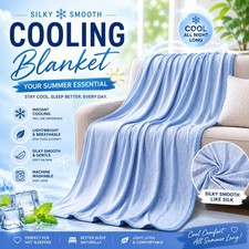 Ultra Silky Cooling Throw Blanket for Twin Bed 40x59 Lightweight Summer Blanket
