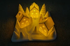 Christmas Winter Landscape Tealight House Display