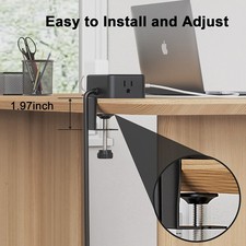 Desk Clamp Power Strip Outlet Station PD 20W Fast Charging with USB Ports