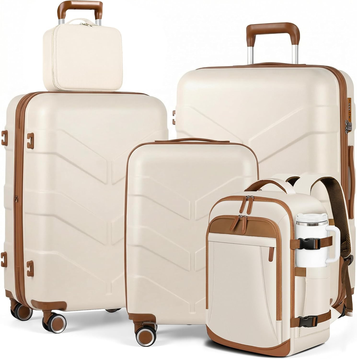 Sets 5 Piece - Expandable Suitcase Set With Tsa Lock & Spinn