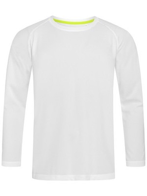 STEDMAN T-Shirt ACTIVE 140 LONG SLEEVE Herren Polyester Langarm WHITE