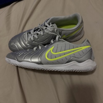 Nike Legend Academy Indoor Soccer Silver Shoes Size 10