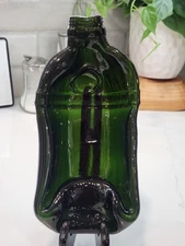 Vintage Charles Tangueray Flattened Glass Bottle London England Cigar Ashtray?