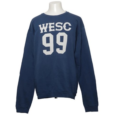 WeSC, Sweatshirt, Größe: XXL, Blau/Weiß, Baumwolle, Print, Sweat, Herren #3ve