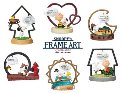 6個セット　SNOOPY’s FRAME ART collection RE-MENT Peanuts Snoopy's Frame Art Collection Mini Figure Toy